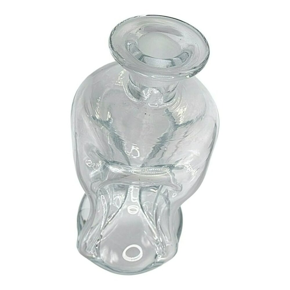 VTG Holmegaard Kluk Alcohol Decanter Danish Stopper Pinch Art Glass Blue Tint - Picture 13 of 15